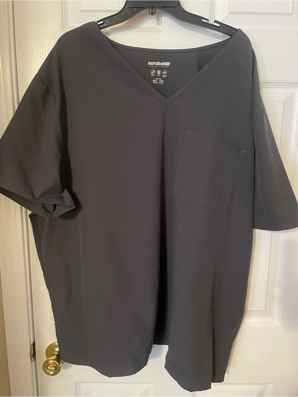 Scrubstar Women's V-Neck Tunic Top - Black